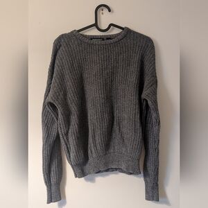 American Apparel Gray Knit Fisherman Sweater